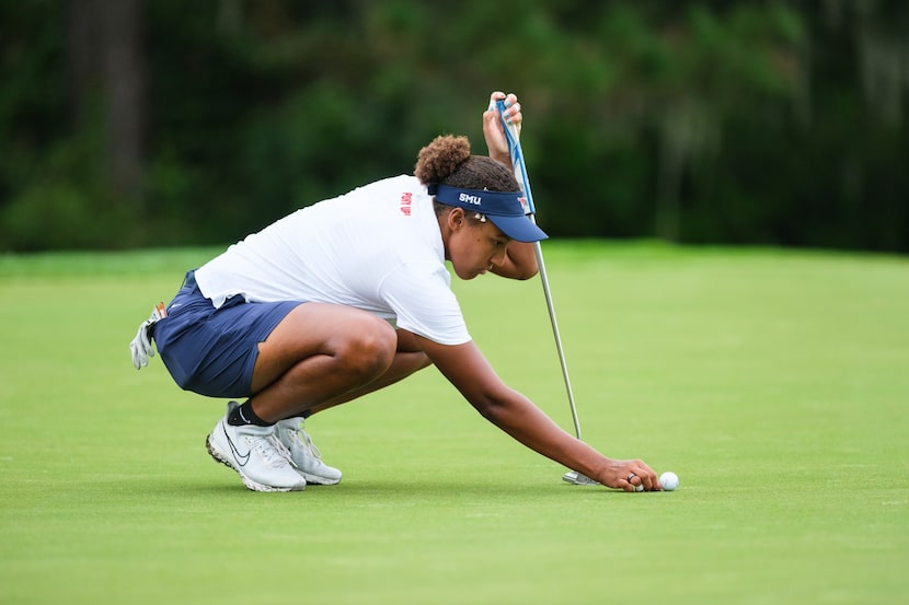 SMU's Emily Odwin made history as the first golfer from Barbados to win an American Athletic...