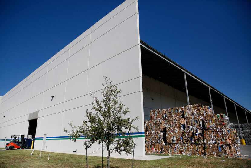 The exterior of the Dallas recycling plant, operating under a private-public partnership....