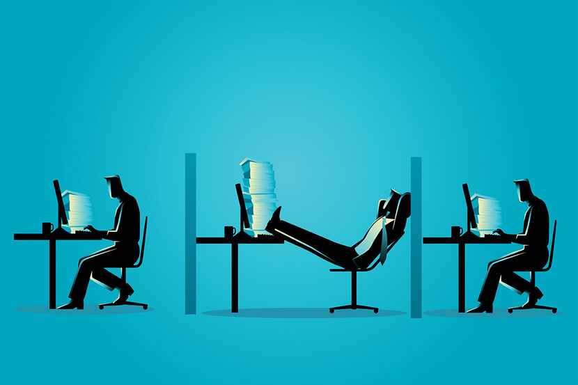 Illustration for online to show the "quiet quitting" phenomenon.
Business concept vector...