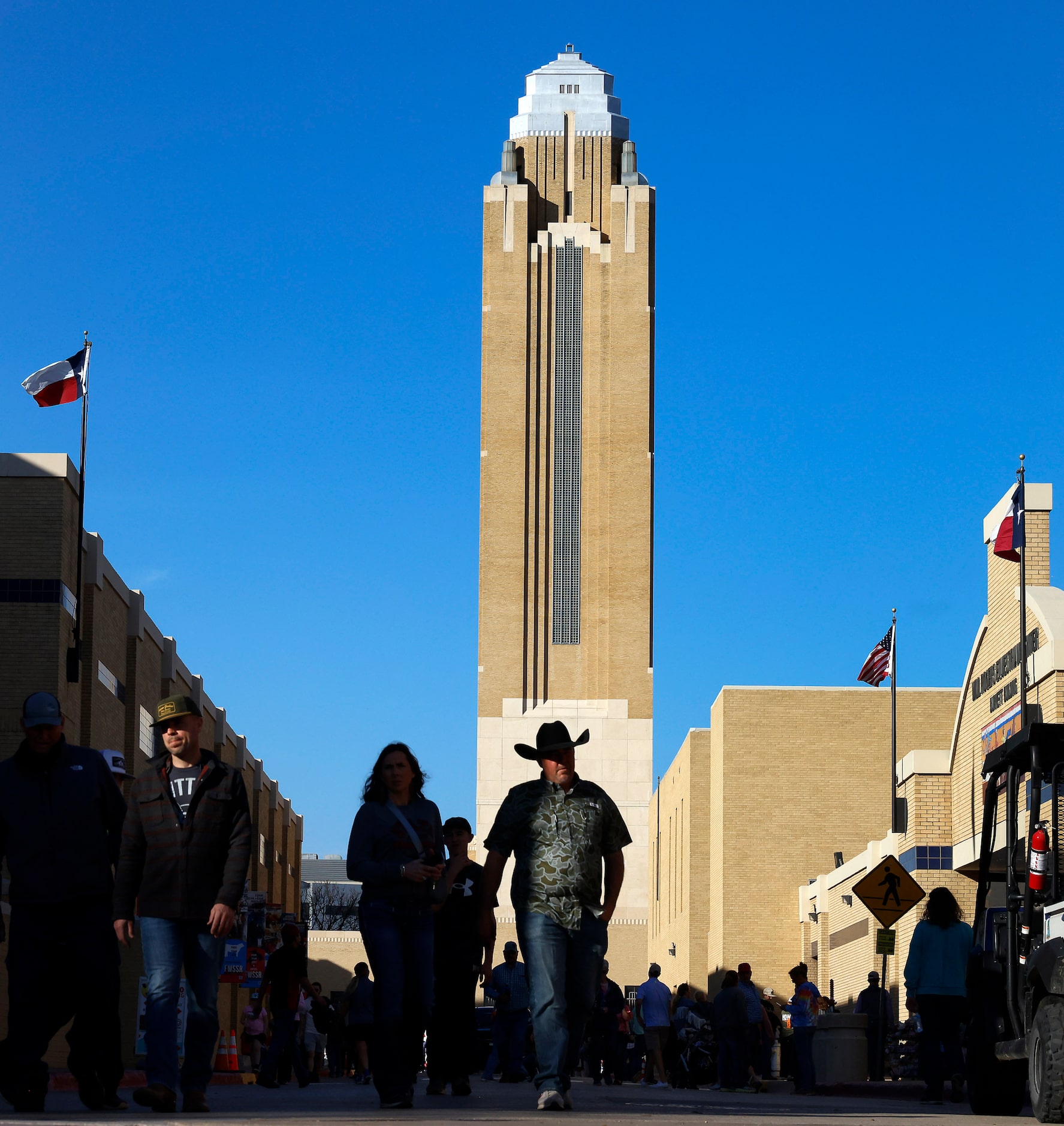 People leave the Jr. Steer Show at the Fort Worth Stock Show & Rodeo in Fort Worth, February...