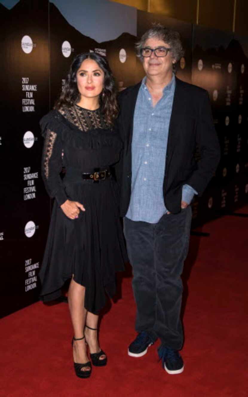 Salma Hayek y Miguel Arteta. Foto AP