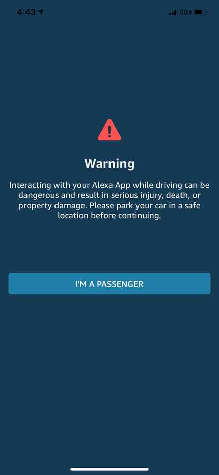 When you add an Echo Auto to your Alexa app, you'll have to click through this warning every...