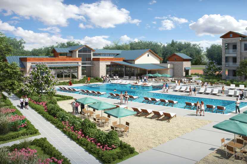 The Lakeyard District apartments will open next summer in Lewisville