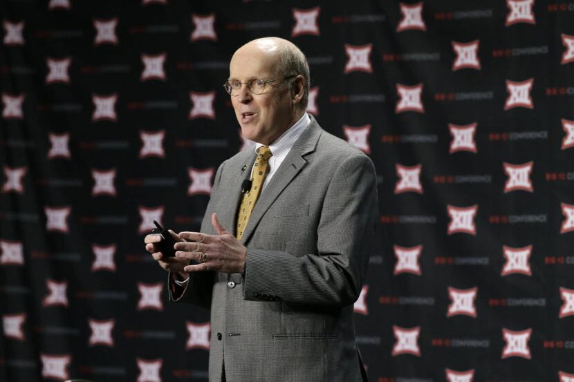 College Football Playoff executive director Bill Hancock speaks at Big 12 college football...