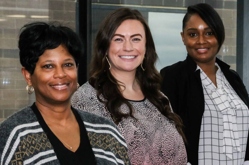 From left: Twana Northcutt and Carly Turner, both with the North Texas Behavioral Health...