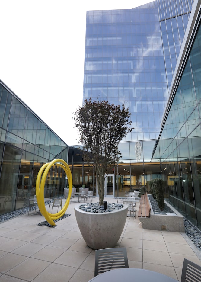 One of two courtyards that help add plants and light to the new Liberty Mutual Insurance...