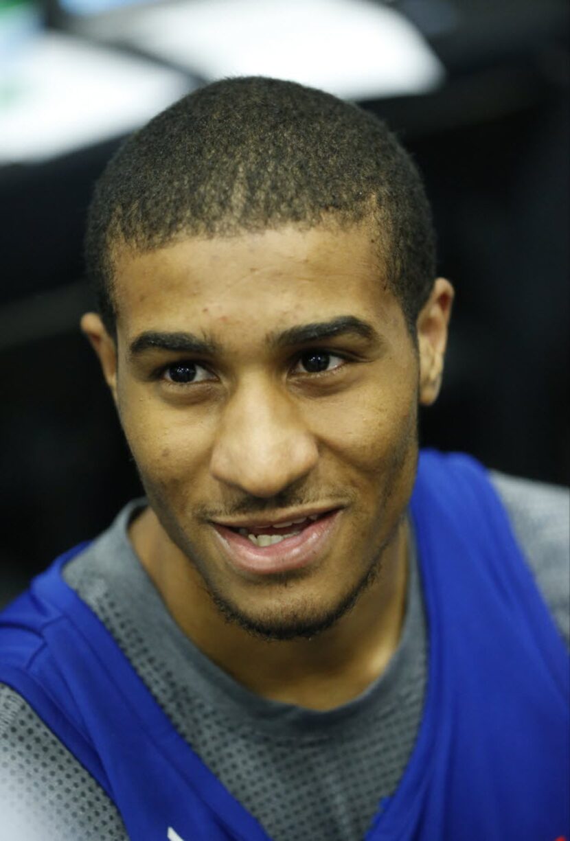 Gary Payton II, from Oregon State, listens to a reporter's question at the NBA draft...