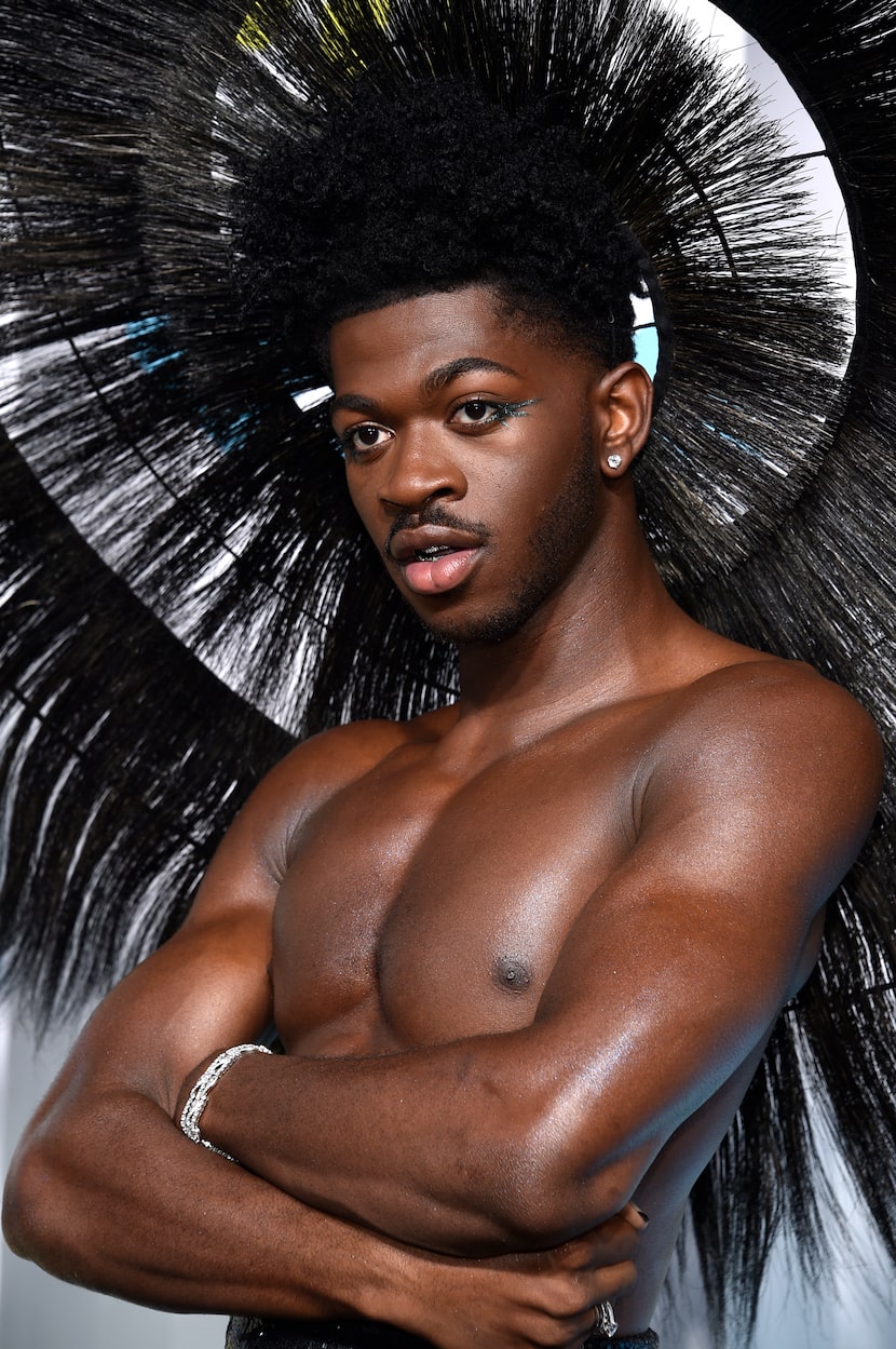 Lil Nas X arrives at the MTV Video Music Awards at the Prudential Center on Sunday, Aug. 28,...