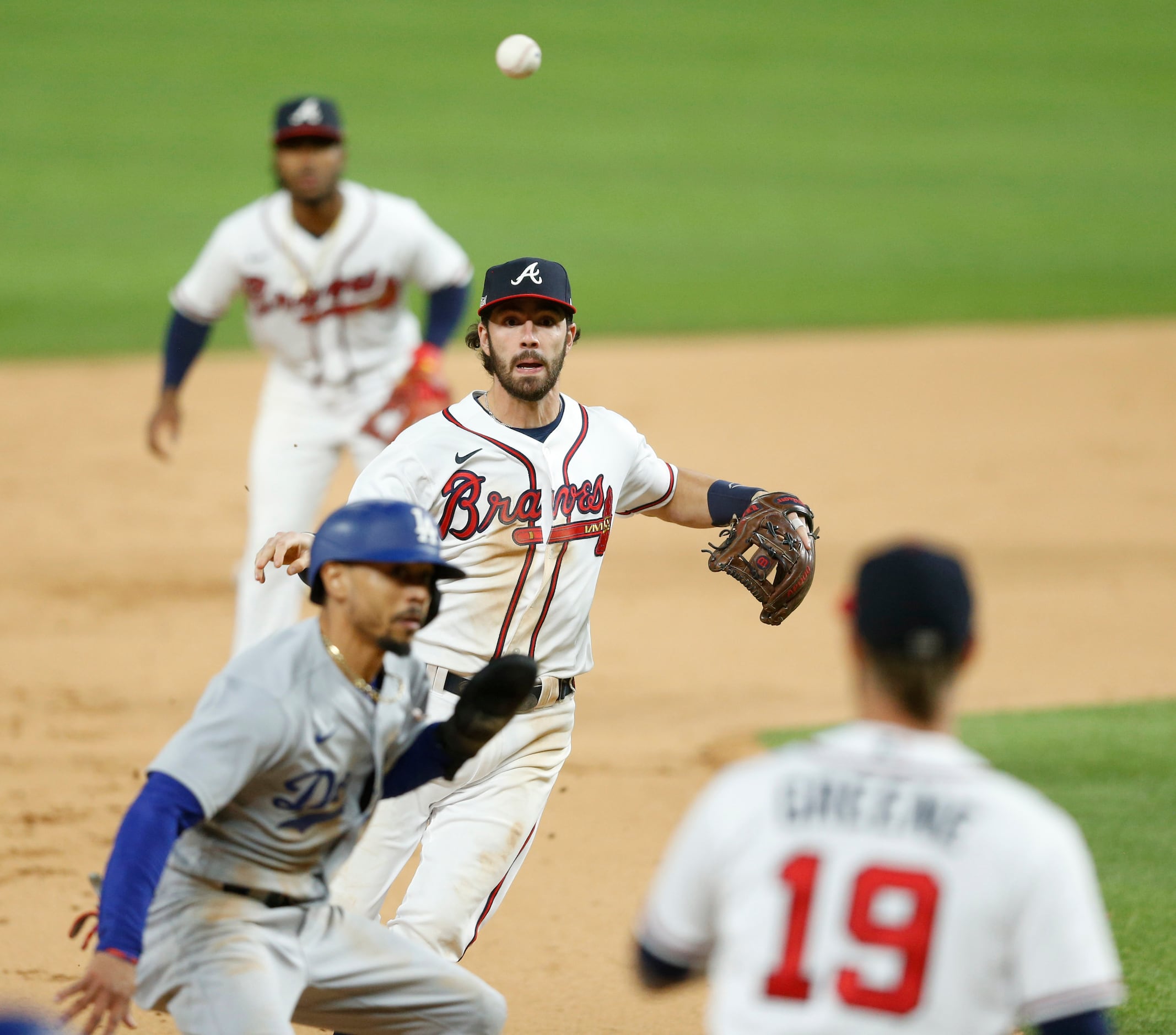 Photos: Texas native Dustin May battles the Braves in Game 5 of