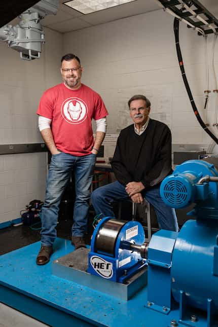Brad Hunstable (left) and his father, Fred Hunstable, co-founded Linear Labs. They plan to...