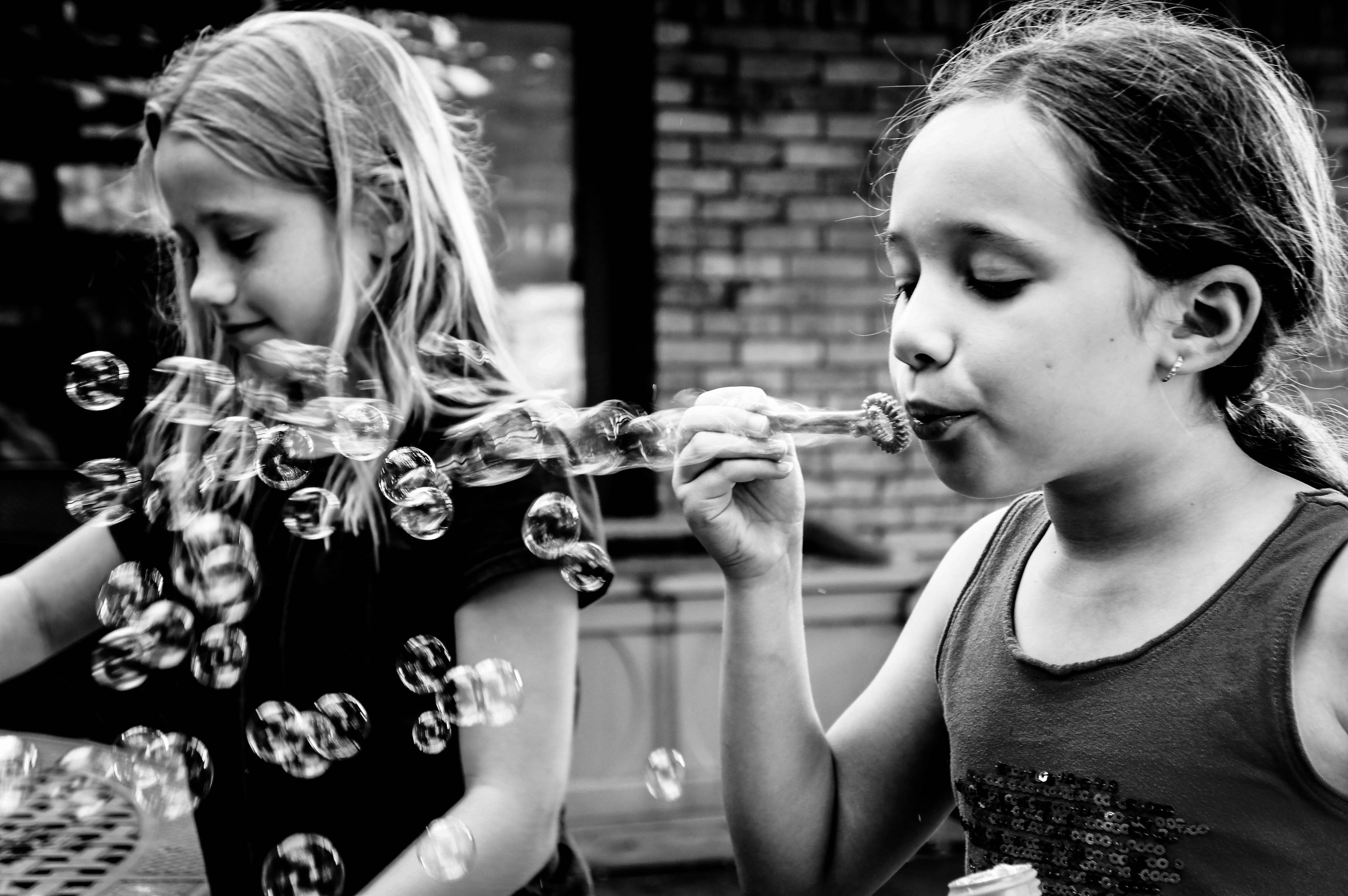 Renne and Samantha "enjoying one of their many pastimes" in Stephanie Merchant's photo.