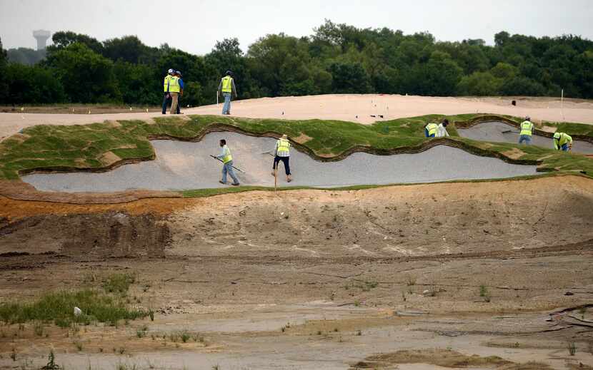 Construction along the East Course designed by Gil Hanse at PGA Frisco in Frisco, Texas, on...