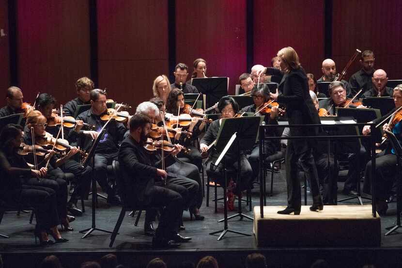 Ruth Reinhardt conducts the Dallas Symphony Orchestra in "Le Tombeau de Couperin" by Ravel,...