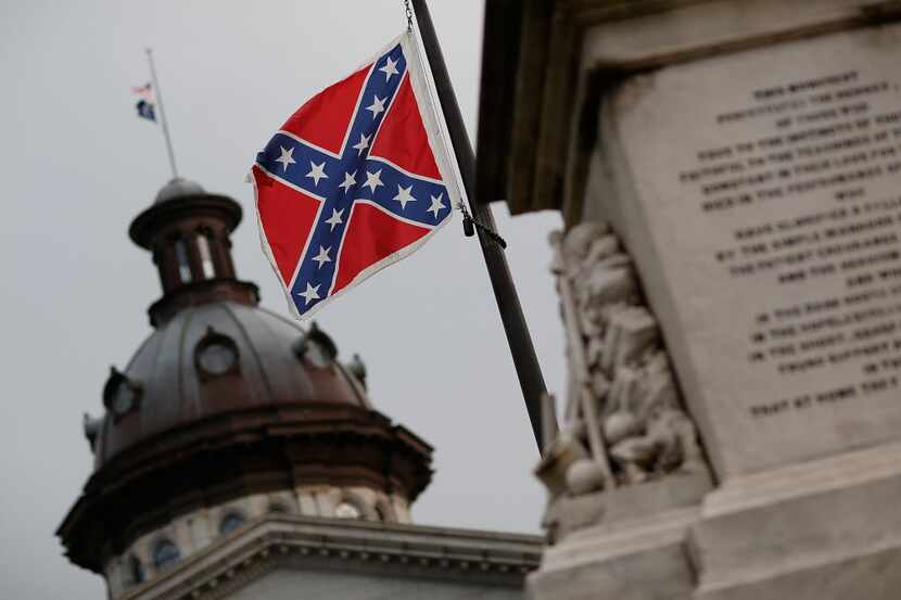 
The Confederate flag flies on the South Carolina Capitol grounds one day after Gov. Nikki...