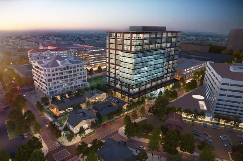 Construction has started on the Quadrangle redevelopment in Uptown Dallas which includes a...