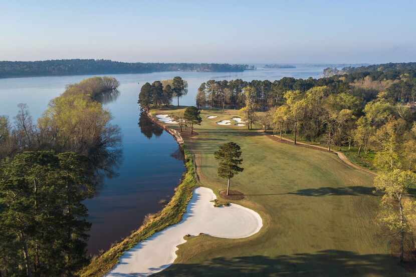 No. 17 at Whispering Pines Golf Club in Trinity, Texas, is a 603-yard par-5 hole from the...