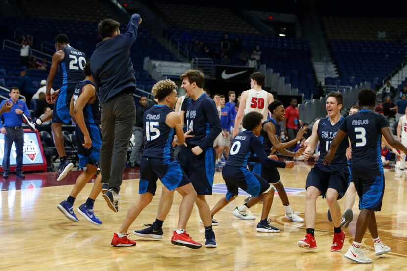 As the buzzer bedlam breaks out as Allen begins to celebrate from Friday's Class6A boys...