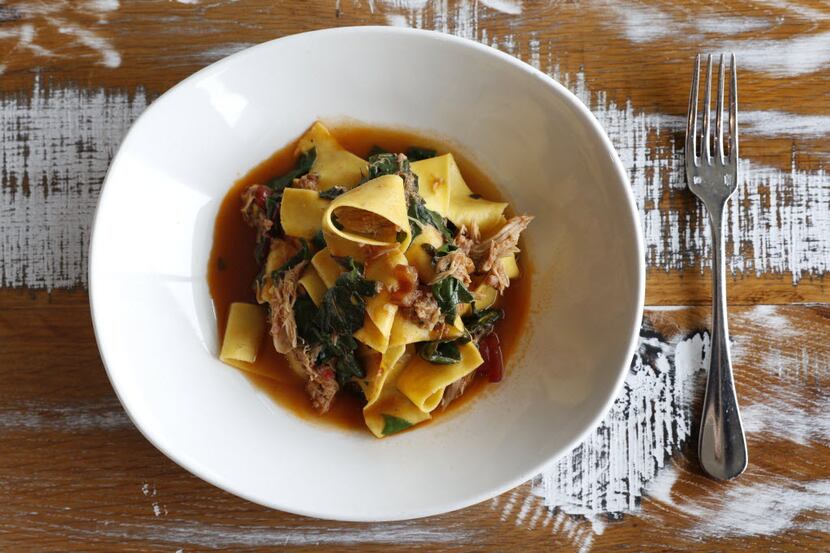 Stephen Rogers' pappardelle with braised rabbit. The chef is conceptualizing a...