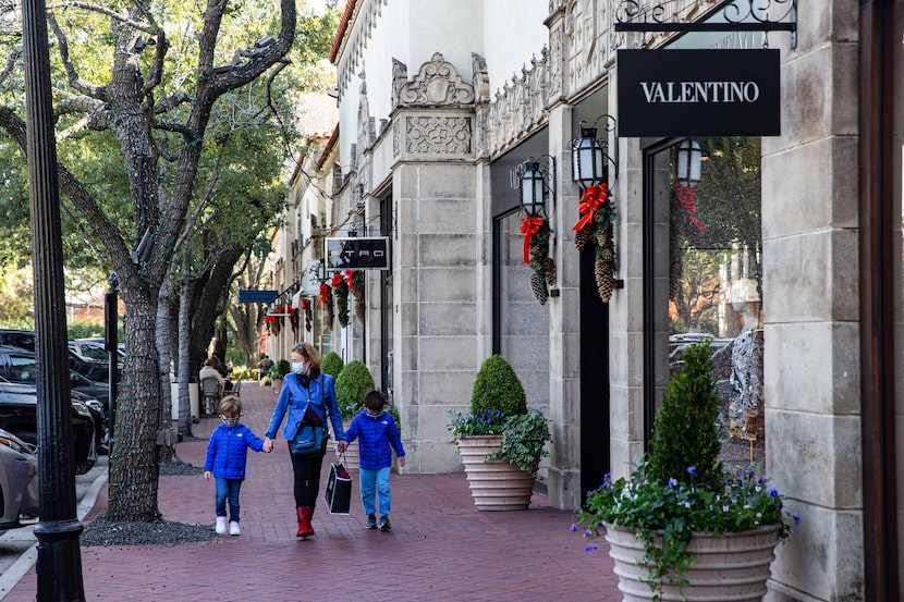 Highland Park Village in Dallas on Dec. 22.