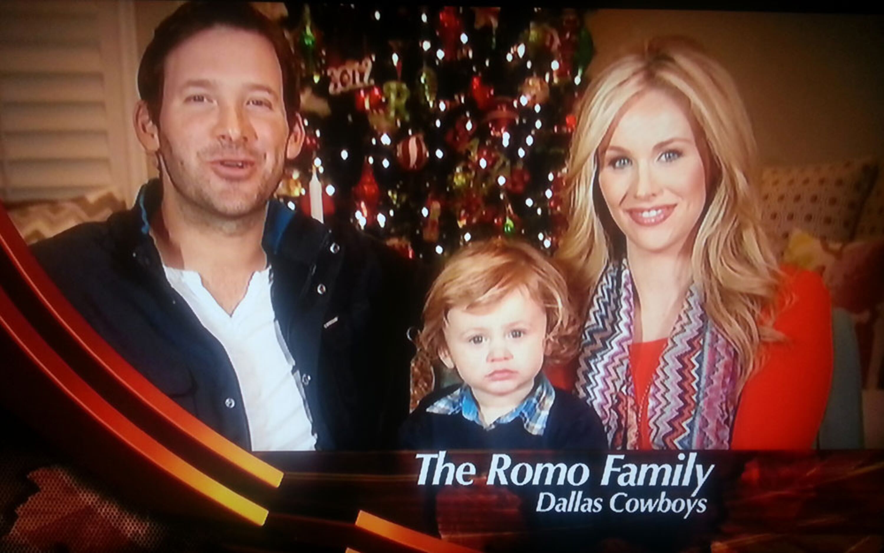 Dallas Cowboys star Tony Romo shows off son Hawkins in matching  sportswear