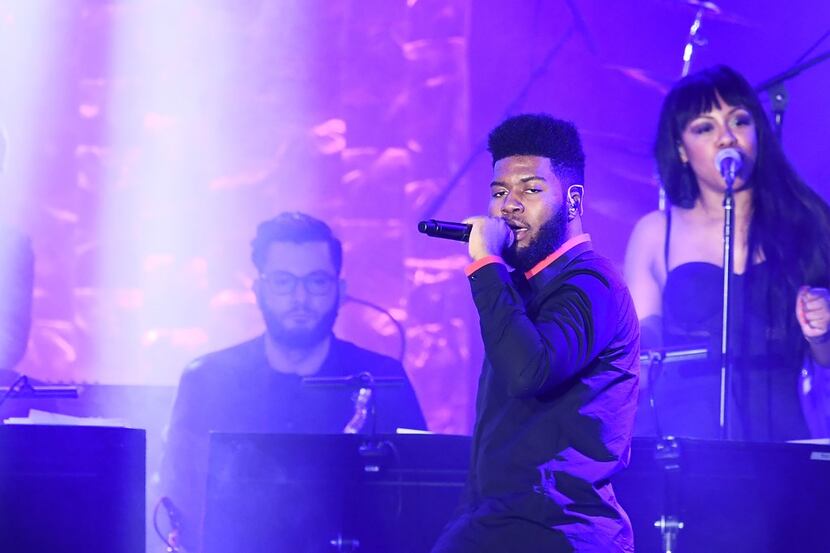 Khalid performs during the traditional Clive Davis party on the eve of the 60th Annual...