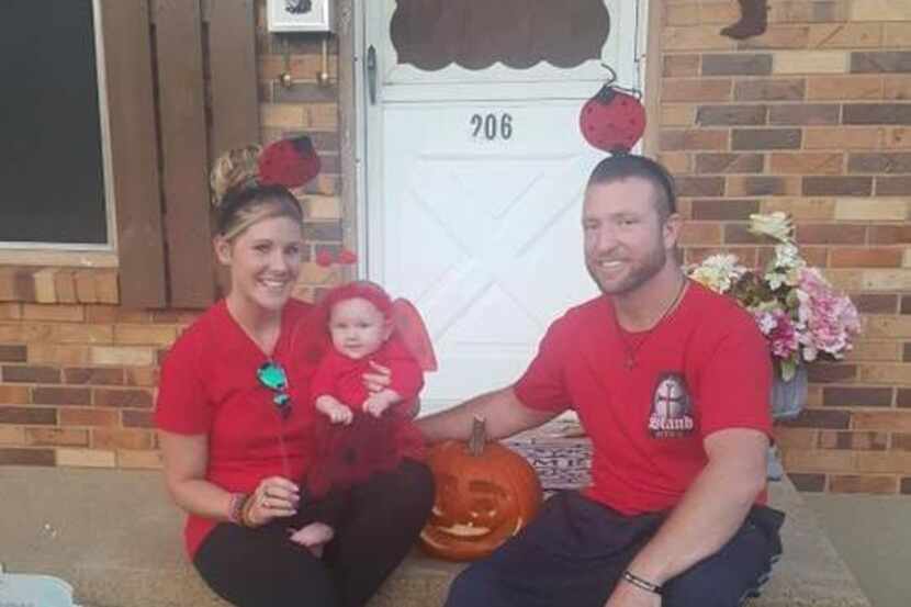 Jessica Lusk, left, and Cody Lusk, right, with their baby. Cody Lusk has been missing since...