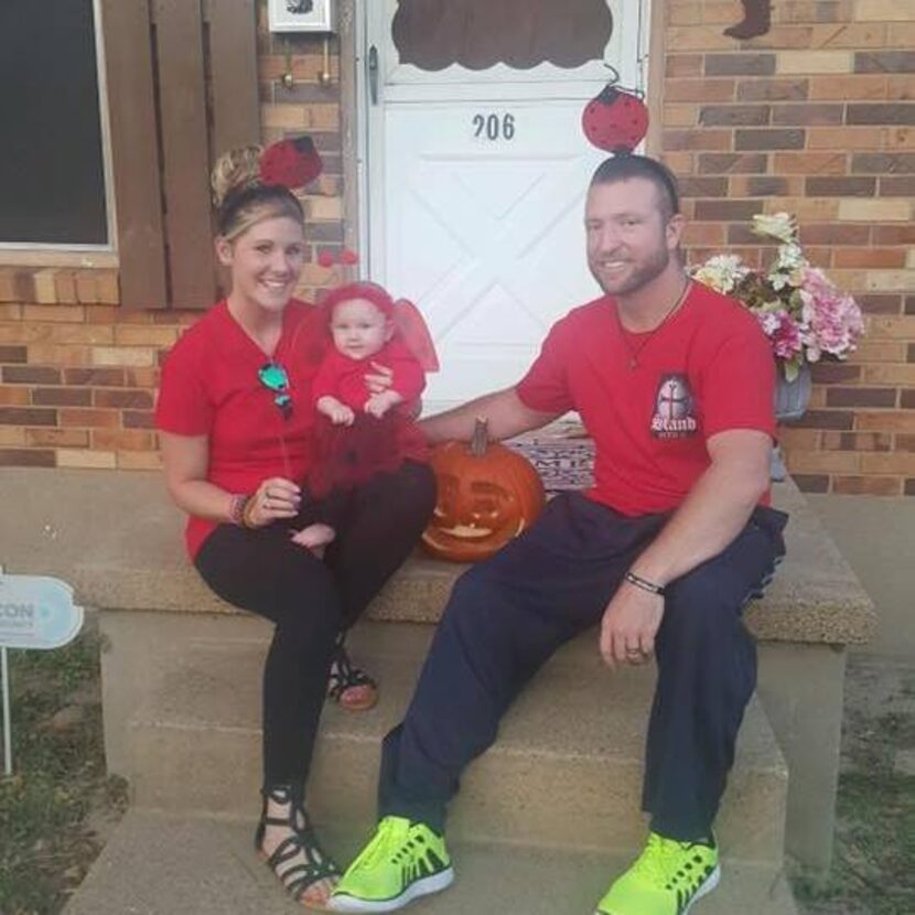 Jessica Lusk, left, and Cody Lusk, right, with their baby. Cody Lusk has been missing since...