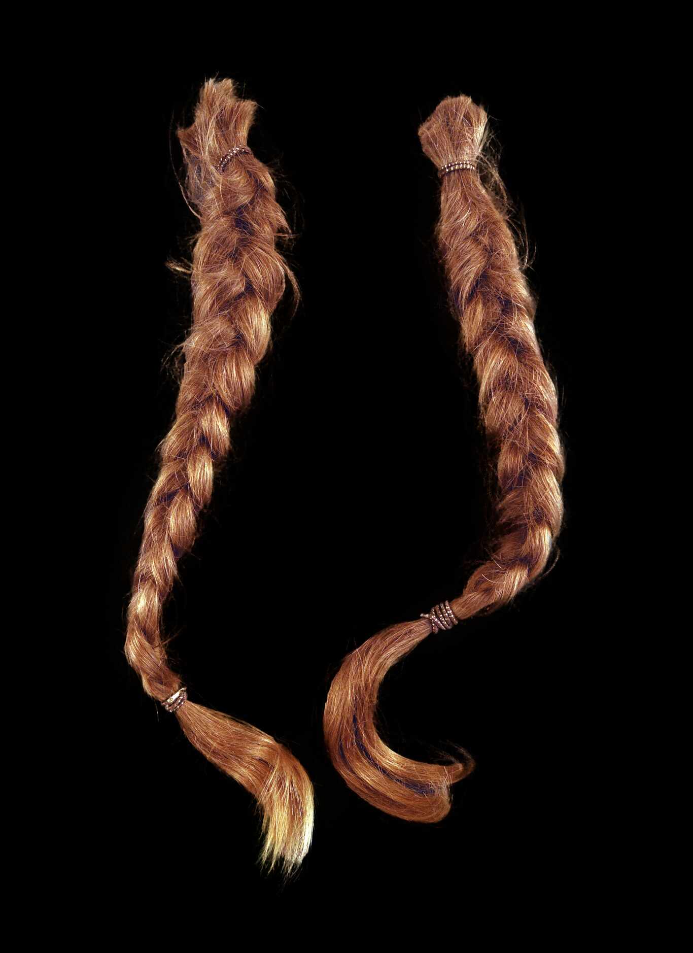 2014 - Braids of Willie Nelson's hair are displayed in a photo released by Guernsey's...
