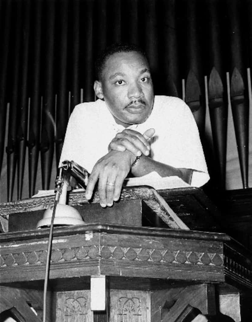 The Rev. Martin Luther King Jr. at a rally in Montgomery, Ala., on May 21, 1961.