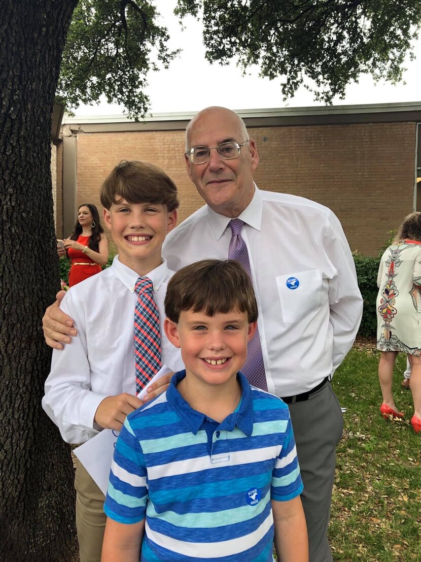 Lonny Schonfeld with his grandsons. 