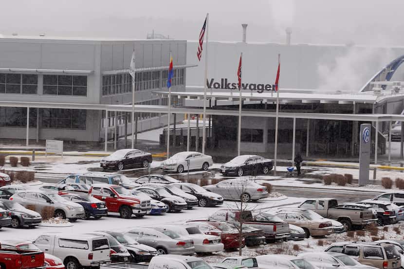 FILE -- The Volkswagen assembly plant where unionization efforts are underway  in...