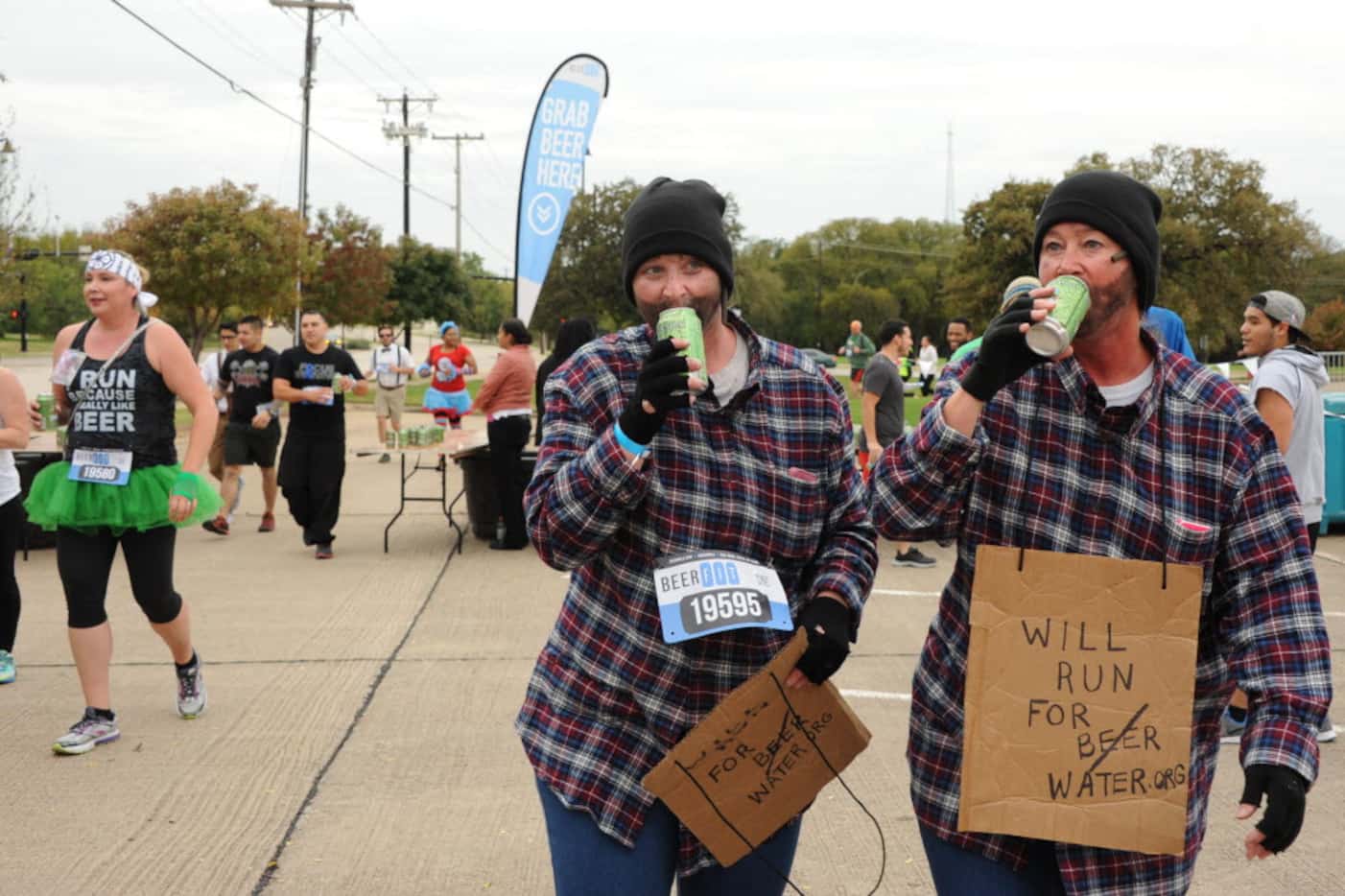 Runners will race for beer at the Brew Mile beer run in Arlington, TX on November 14, 2015....
