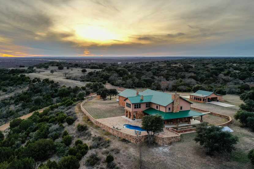 7D Ranch is near Lampasas and includes a six-year-old, 5,475-square-foot timber frame,...