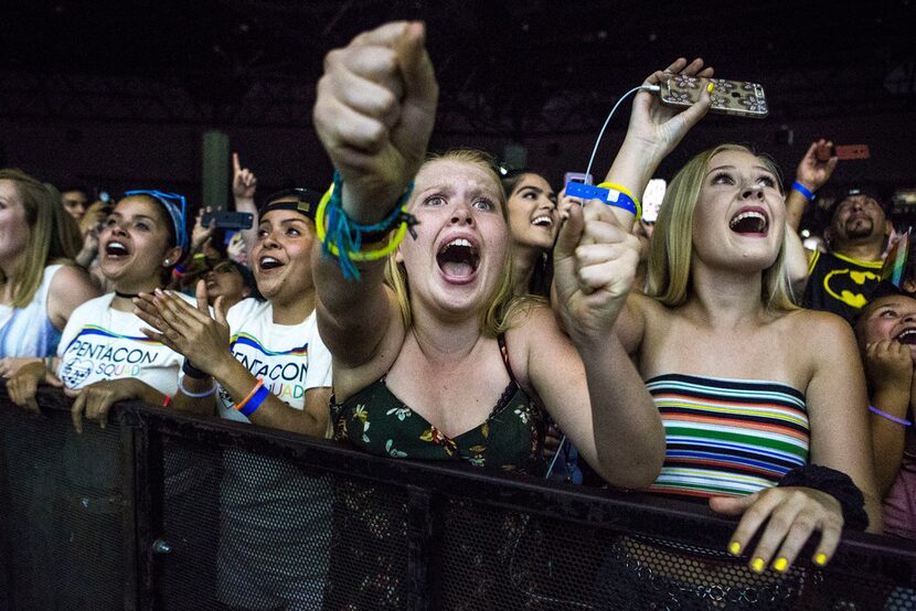 From left, twins Tania Jarquin, of Atlanta, Vania Jarquin, of Miami, Isabella Moore, of...