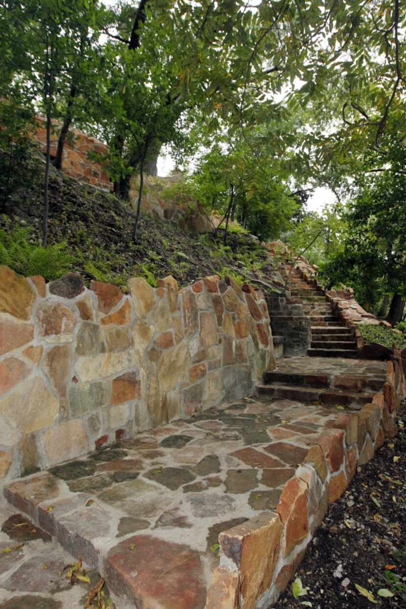 Hillside Terrace, a trail network of meandering stone stairwells, lookouts and seating...