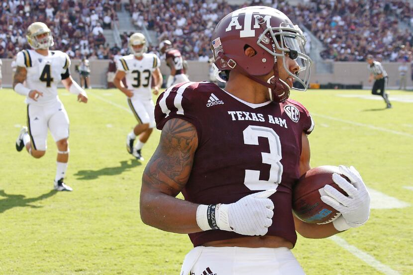 Texas A&M Aggies wide receiver Christian Kirk (3) is pictured during the UCLA Bruins vs. the...