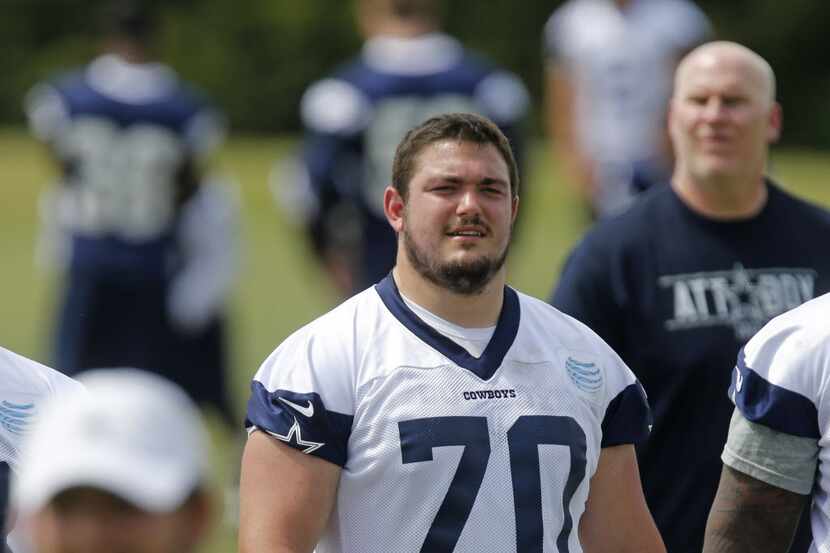 Dallas Cowboys rookie offensive lineman Zack Martin (70) is pictured during the Dallas...