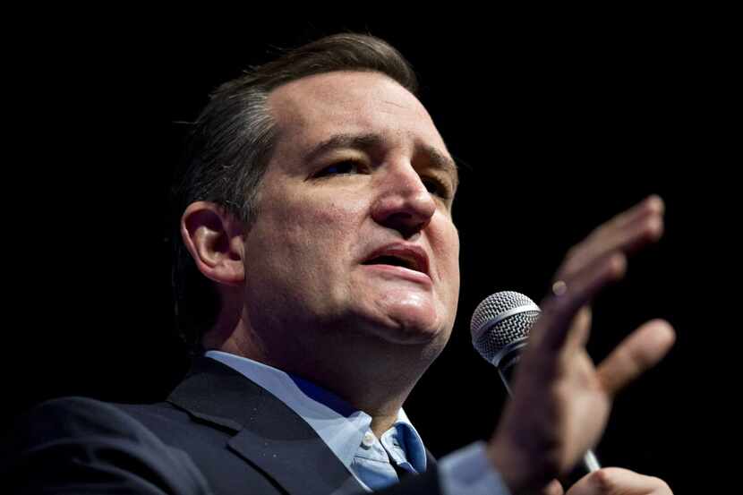  Senator Ted Cruz, a Republican from Texas and 2016 presidential candidate, speaks during a...