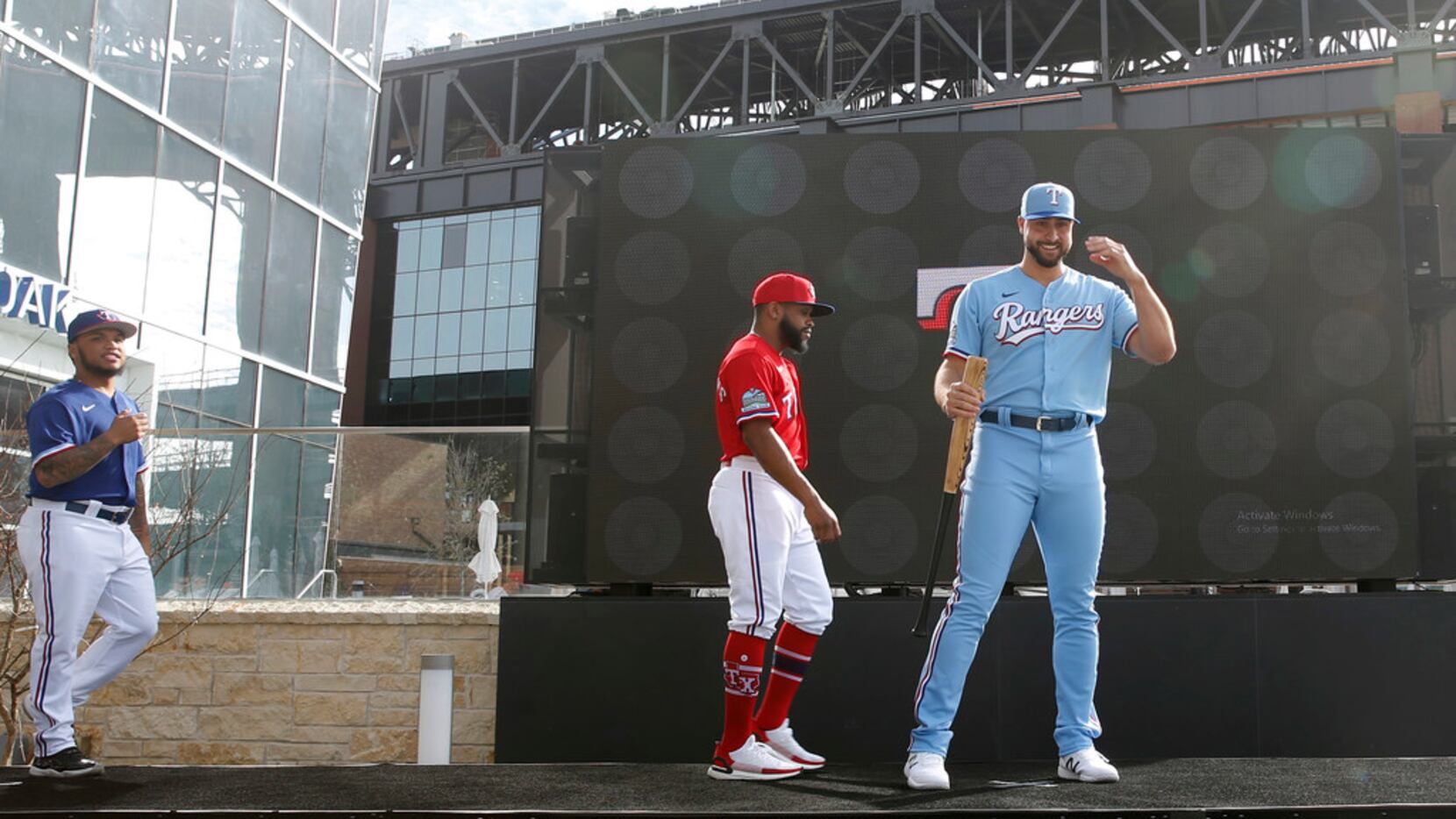 Texas Rangers unveil new uniforms for 2020 season, including baby