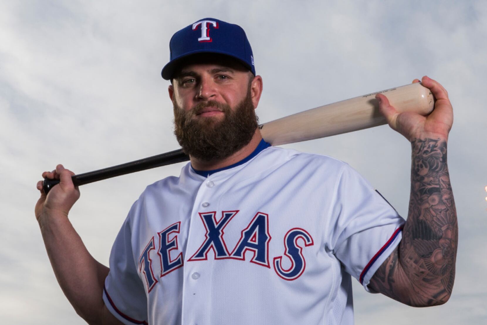 Mike Napoli Discusses Beards, World Series at 2014 Panini Spring