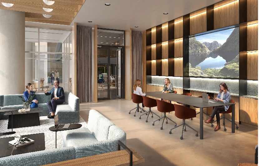 The former Richards Group tower on U.S. 75 is getting a makeover that includes a new lobby...