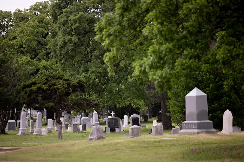 Trees surround headstones Oakland Cemetery, which is part of the two-year pilot program...
