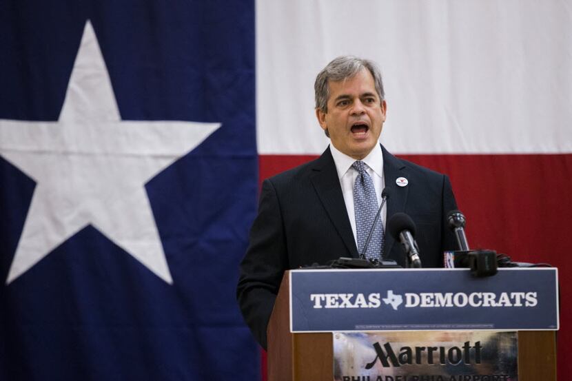 Austin Mayor Steve Adler speaks during day three of the Democratic National Convention on...