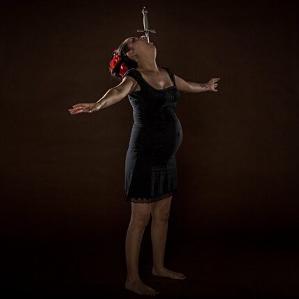 Veronica “Jai Le Bait” Hernandez has been sword swallowing for two and a half years. Here...