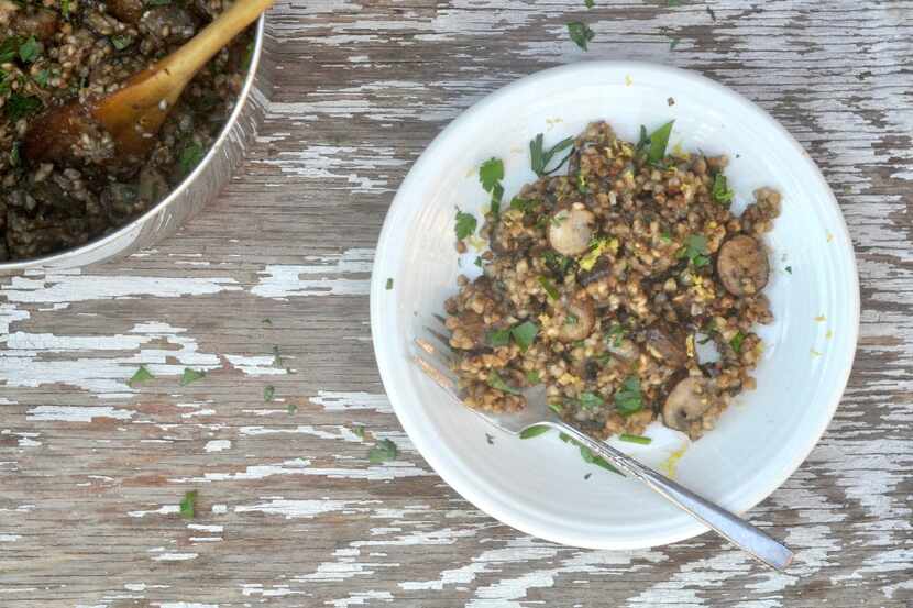 Buckwheat Risotto with Mushrooms  4GRAINS