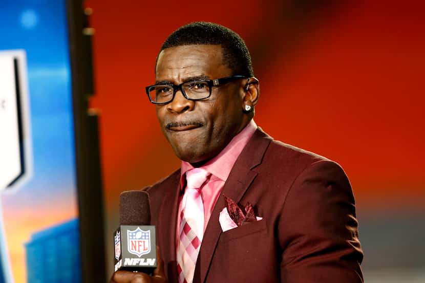 Oct 31, 2013; Miami Gardens, FL, USA; NFL Network analyst Michael Irvin before a game...