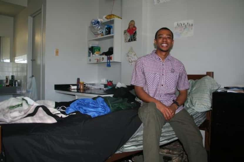 
Paul Quinn College freshman Donovan Coleman says his fourth-floor room in the Lucy Hughes...