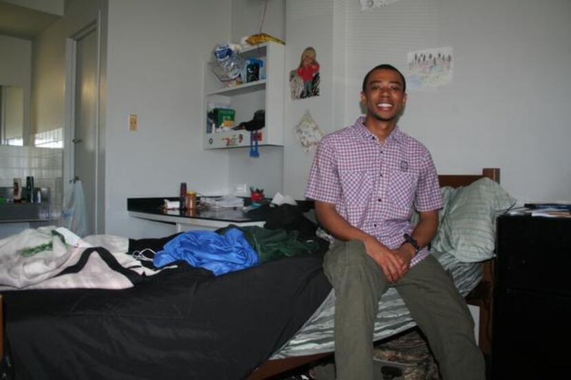 
Paul Quinn College freshman Donovan Coleman says his fourth-floor room in the Lucy Hughes...