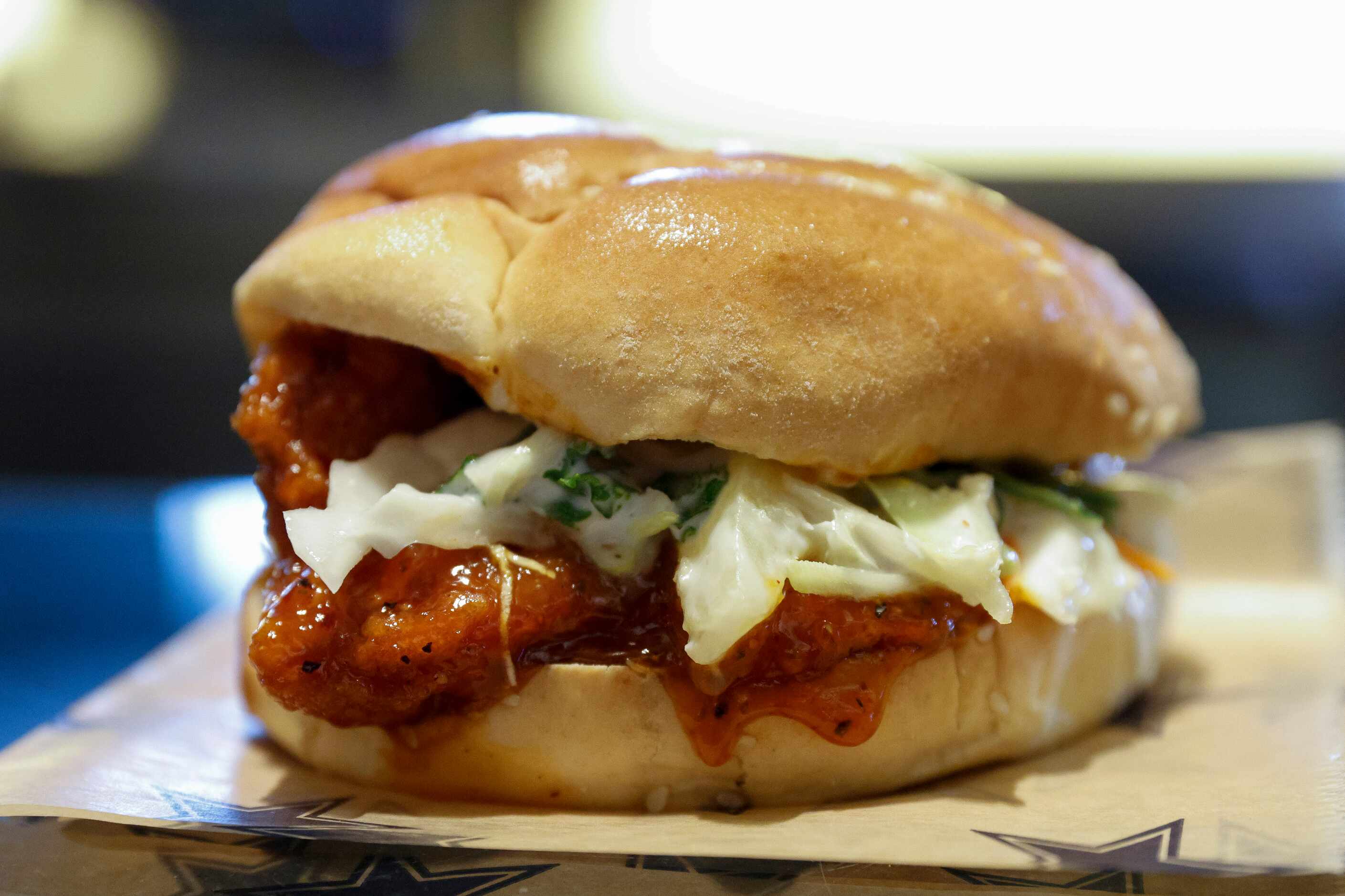 A mango habanero chicken sandwich with pineapple slaw joins the menu for the Dallas Cowboys...