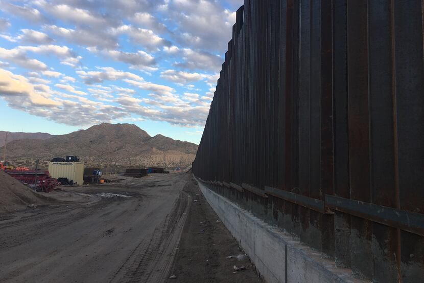 Construction crews are currently reinforcing the  border fence near El Paso, Texas. 